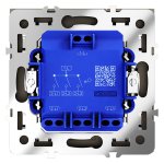 Выключатель встраиваемый VOLTUM S70 трехклавишный 10А, (черный матовый) (VLS030108)