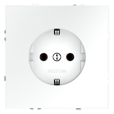 Розетка встраиваемая VOLTUM S70 с заземлением 16А, (белый матовый) (VLS040102) Розетка встраиваемая VOLTUM S70 с заземлением 16А, (белый матовый) (VLS040102)