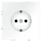 Розетка встраиваемая VOLTUM S70 с заземлением 16А, (белый матовый) (VLS040102)