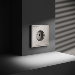 Розетка встраиваемая VOLTUM S70 с заземлением 16А, (кашемир) (VLS040103)