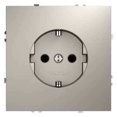 Розетка встраиваемая VOLTUM S70 с заземлением 16А, (кашемир) (VLS040103)