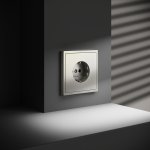 Розетка встраиваемая VOLTUM S70 с заземлением 16А, (шелк) (VLS040104)