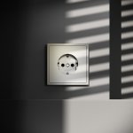 Розетка встраиваемая VOLTUM S70 с заземлением 16А, (шелк) (VLS040104)