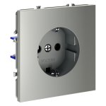 Розетка встраиваемая VOLTUM S70 с заземлением 16А, (сталь) (VLS040105)