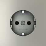 Розетка встраиваемая VOLTUM S70 с заземлением 16А, (сталь) (VLS040105)