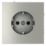Розетка встраиваемая VOLTUM S70 с заземлением 16А, (сталь) (VLS040105)