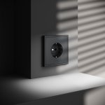 Розетка встраиваемая VOLTUM S70 с заземлением 16А, (графит) (VLS040107)