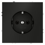 Розетка встраиваемая VOLTUM S70 с заземлением 16А, (черный матовый) (VLS040108)