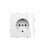 Розетка встраиваемая VOLTUM S70 с заземлением и защитными шторками, 16А, (белый глянцевый) (VLS040201)