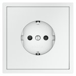 Розетка встраиваемая VOLTUM S70 с заземлением и защитными шторками, 16А, (белый матовый) (VLS040202)