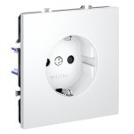 Розетка встраиваемая VOLTUM S70 с заземлением и защитными шторками, 16А, (белый матовый) (VLS040202)