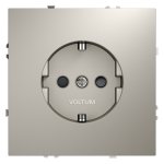 Розетка встраиваемая VOLTUM S70 с заземлением и защитными шторками, 16А, (кашемир) (VLS040203)