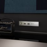 Розетка встраиваемая VOLTUM S70 с заземлением и защитными шторками, 16А, (шелк) (VLS040204)