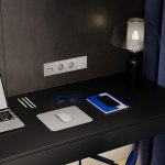 Розетка встраиваемая VOLTUM S70 с заземлением и защитными шторками, 16А, (сталь) (VLS040205)