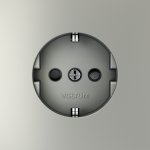 Розетка встраиваемая VOLTUM S70 с заземлением и защитными шторками, 16А, (сталь) (VLS040205)