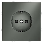 Розетка встраиваемая VOLTUM S70 с заземлением и защитными шторками, 16А, (титан) (VLS040206)