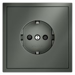 Розетка встраиваемая VOLTUM S70 с заземлением и защитными шторками, 16А, (титан) (VLS040206)