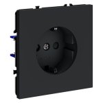 Розетка встраиваемая VOLTUM S70 с заземлением и защитными шторками, 16А, (графит) (VLS040207)