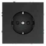 Розетка встраиваемая VOLTUM S70 с заземлением и защитными шторками, 16А, (графит) (VLS040207)