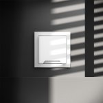 Розетка встраиваемая VOLTUM S70 с заземлением, защитными шторками и крышкой 16А, (белый глянцевый) (VLS040301)