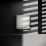 Розетка встраиваемая VOLTUM S70 с заземлением, защитными шторками и крышкой 16А, (шелк) (VLS040304)