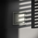 Розетка встраиваемая VOLTUM S70 с заземлением, защитными шторками и крышкой 16А, (сталь) (VLS040305)