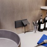 Розетка встраиваемая VOLTUM S70 с заземлением, защитными шторками и крышкой 16А, (графит) (VLS040307)