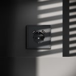 Розетка встраиваемая VOLTUM S70 с заземлением и защитными шторками, 16А, с USB, A+A, (графит) (VLS040407)