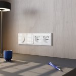 Розетка встраиваемая VOLTUM S70 с заземлением и защитными шторками, 16А, с USB, A+С, (белый глянцевый) (VLS040501)