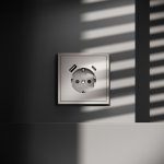 Розетка встраиваемая VOLTUM S70 с заземлением и защитными шторками, 16А, с USB, A+С, (кашемир) (VLS040503)