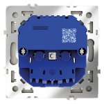 Розетка встраиваемая VOLTUM S70 с заземлением и защитными шторками, 16А, с USB, A+С, (сталь) (VLS040505)