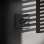 Розетка встраиваемая VOLTUM S70 с заземлением и защитными шторками, 16А, с USB, A+С, (графит) (VLS040507)