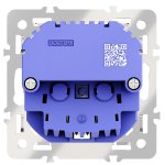 Механизм розетки с заземлением и защитными шторками 16А, с USB A+C, S70