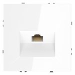 Розетка компьютерная встраиваемая VOLTUM S70 RJ45 кат.6, (белый глянцевый) (VLS060101)