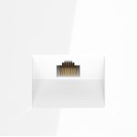 Розетка компьютерная встраиваемая VOLTUM S70 RJ45 кат.6, (белый глянцевый) (VLS060101)