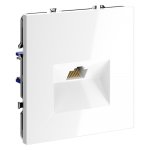 Розетка компьютерная встраиваемая VOLTUM S70 RJ45 кат.6, (белый глянцевый) (VLS060101)