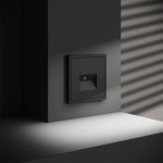 Розетка компьютерная встраиваемая VOLTUM S70 RJ45 кат.6, (графит) (VLS060107)