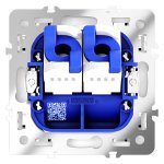 Розетка компьютерная встраиваемая VOLTUM S70 двойная RJ45+RJ45 кат.6, (белый матовый) (VLS060202)