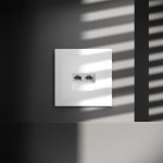 Розетка компьютерная встраиваемая VOLTUM S70 двойная RJ45+RJ45 кат.6, (белый матовый) (VLS060202)