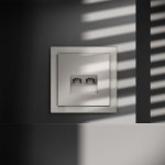 Розетка компьютерная встраиваемая VOLTUM S70 двойная RJ45+RJ45 кат.6, (кашемир) (VLS060203)