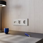 Розетка компьютерная встраиваемая VOLTUM S70 двойная RJ45+RJ45 кат.6, (кашемир) (VLS060203)