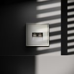 Розетка компьютерная встраиваемая VOLTUM S70 двойная RJ45+RJ45 кат.6, (шелк) (VLS060204)