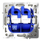 Розетка компьютерная встраиваемая VOLTUM S70 двойная RJ45+RJ45 кат.6, (шелк) (VLS060204)