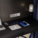 Розетка компьютерная встраиваемая VOLTUM S70 двойная RJ45+RJ45 кат.6, (сталь) (VLS060205)