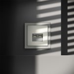 Розетка компьютерная встраиваемая VOLTUM S70 двойная RJ45+RJ45 кат.6, (сталь) (VLS060205)