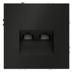Розетка компьютерная встраиваемая VOLTUM S70 двойная RJ45+RJ45 кат.6, (черный матовый) (VLS060208)