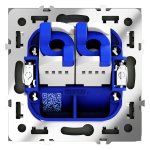 Розетка компьютерная встраиваемая VOLTUM S70 двойная RJ45+RJ45 кат.6, (черный матовый) (VLS060208)