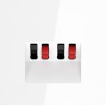 Розетка акустическая встраиваемая VOLTUM S70 4-местная, (белый глянцевый) (VLS060301)