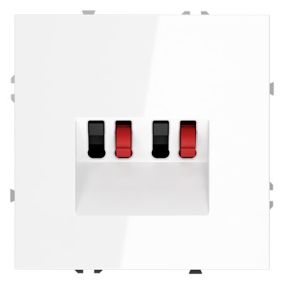 Розетка акустическая встраиваемая VOLTUM S70 4-местная, (белый глянцевый) (VLS060301)