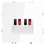 Розетка акустическая встраиваемая VOLTUM S70 4-местная, (белый глянцевый) (VLS060301)